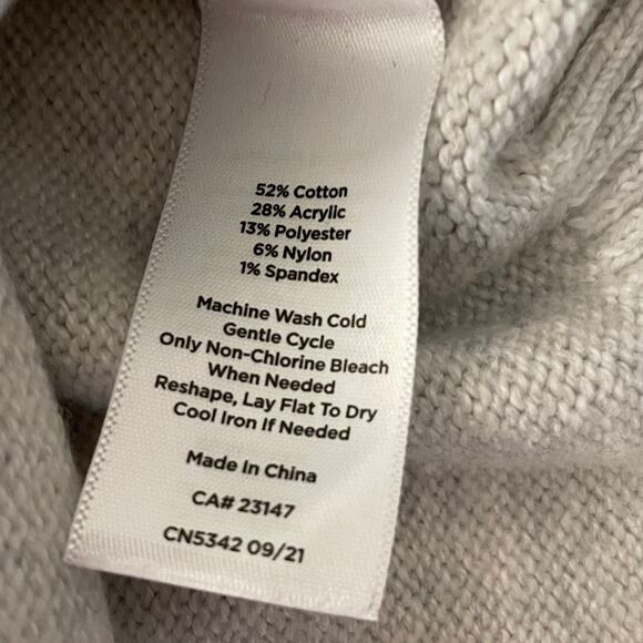 Talbots Sweater Womens XS Gray w/ Black Blue Pink Green Stripes Shoulder Buttons - Picture 8 of 8